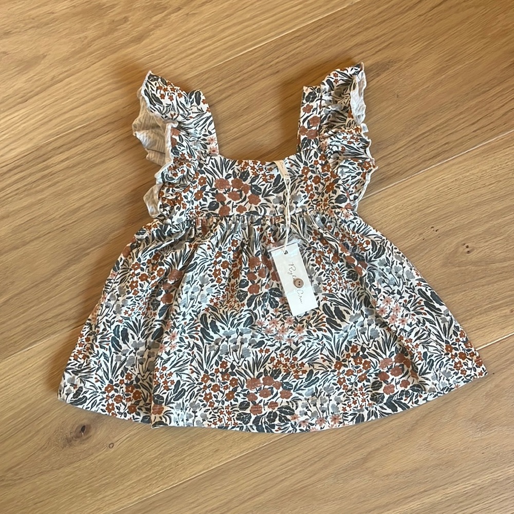 Rylee & Cru Floral Top 6-12 NEW